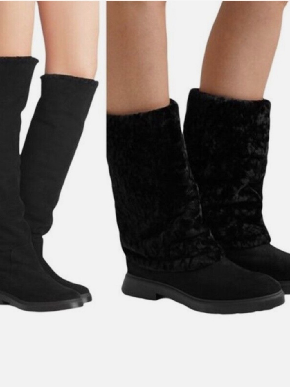 Stuart Weitzman Tall Black Suede Over-The-Knee Shear Boots Size 6.5